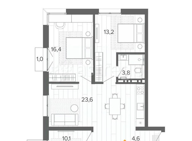 4-комн. квартира, 85.39 м2, 4/9 эт. Барнаул - изображение 1