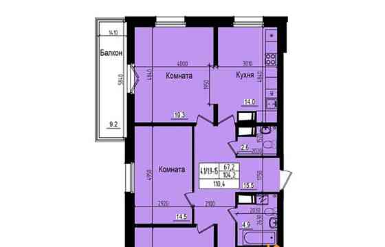 4-комн. квартира, 110.4 м2, 23/23 эт. Санкт-Петербург