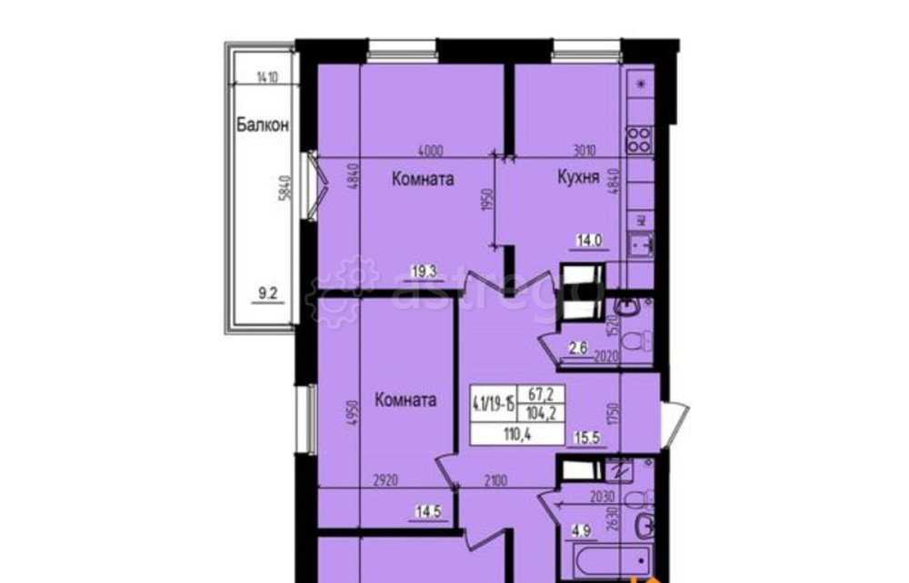 4-комн. квартира, 110.4 м2, 23/23 эт. Санкт-Петербург - изображение 1