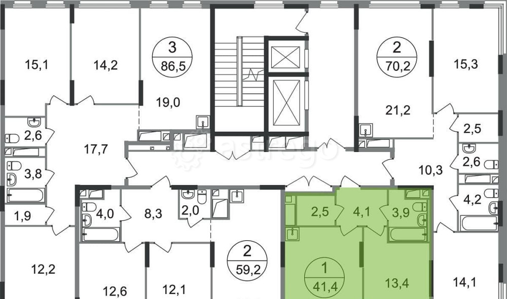 1-комн. квартира, 41 м2, 15/17 эт. Москва - изображение 5
