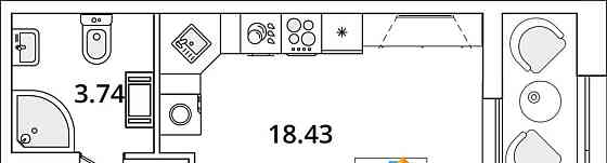Студия, 27.7 м2, 8/22 эт. Санкт-Петербург