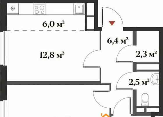 2-комн. квартира, 50.4 м2, 3/6 эт. Красногорск