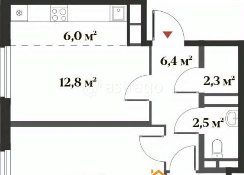 2-комн. квартира, 50.4 м2, 3/6 эт. Красногорск - изображение 1