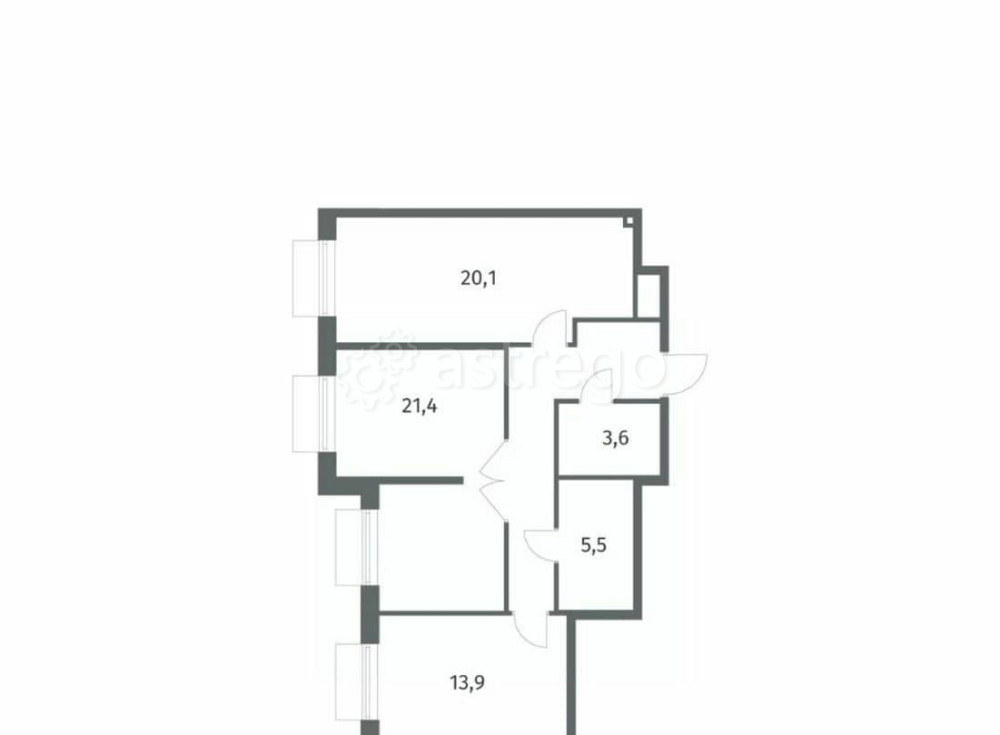 2-комн. квартира, 75.9 м2, 2/8 эт. Санкт-Петербург - изображение 1