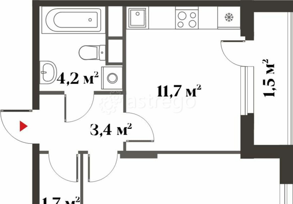 1-комн. квартира, 40.6 м2, 5/6 эт. Красногорск - изображение 1