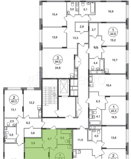 1-комн. квартира, 47 м2, 2/17 эт. Москва - изображение 4