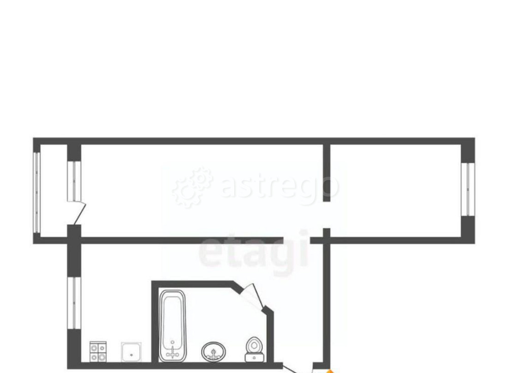 2-комн. квартира, 44.3 м2, 5/5 эт. Бийск - изображение 4