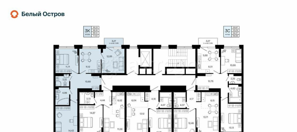 3-комн. квартира, 69.14 м2, 5/7 эт. Уфа - изображение 2