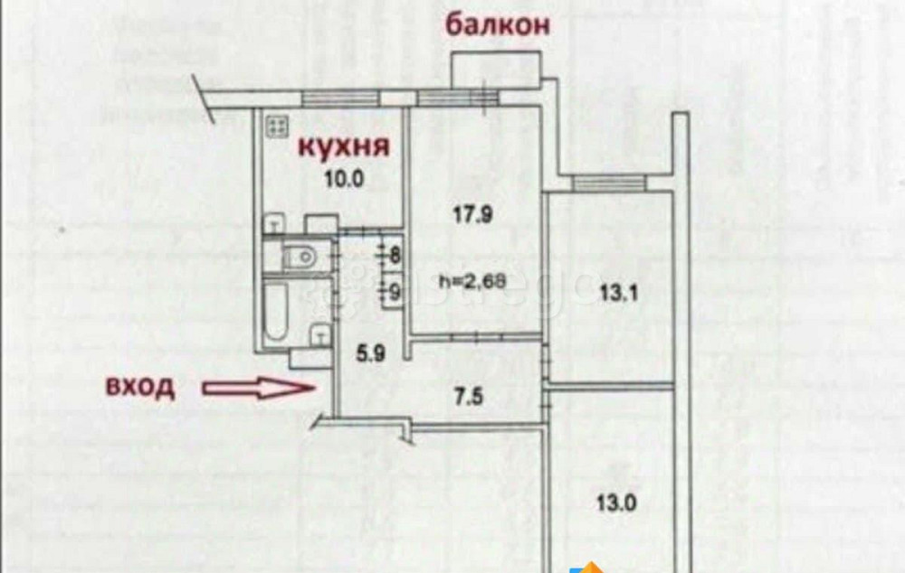 Комната, 17.9 м2, 15/17 эт. Москва - изображение 1