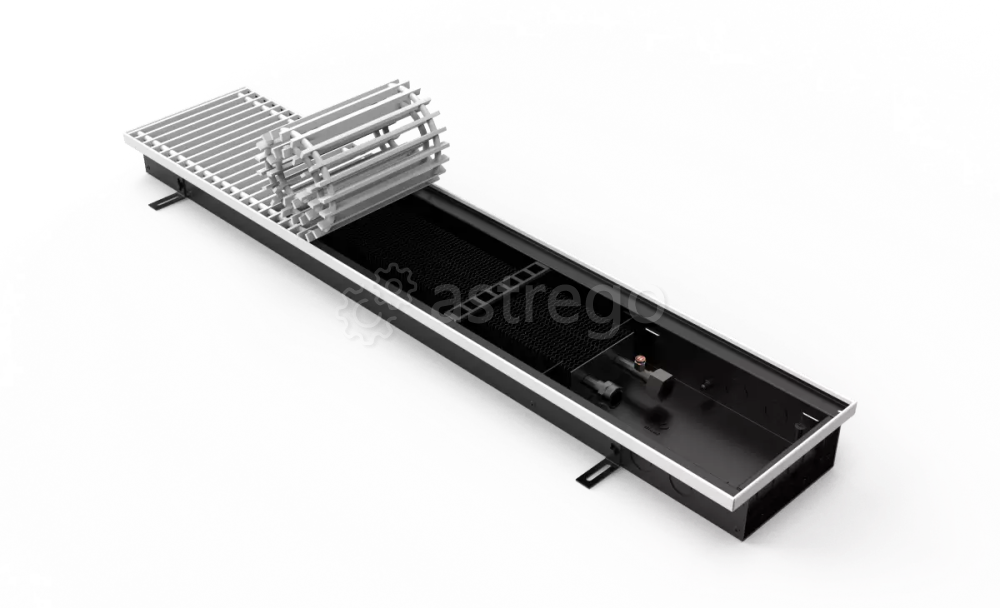 Конвектор внутрипольный VITRON ВК.070.200.1500.2ТГ с корпусом из оцинкованной стали Витрон Москва - изображение 1