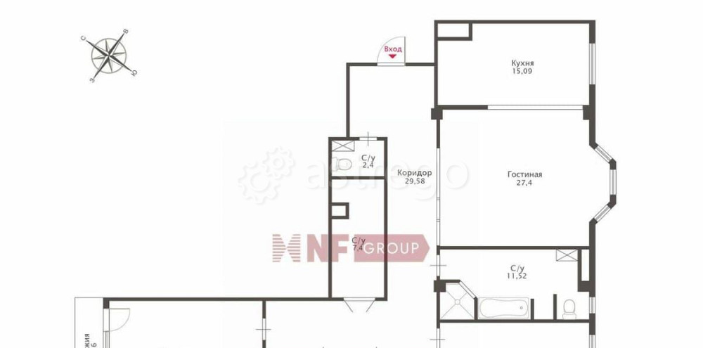 5-комн. квартира, 177.3 м2, 3/11 эт. Санкт-Петербург - изображение 6