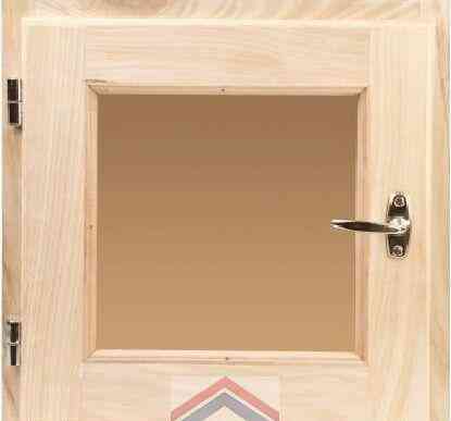 Оконный блок 40 х 40 (Сосна) с ручкой Липецк