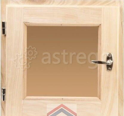 Оконный блок 40 х 40 (Сосна) с ручкой Липецк - изображение 1