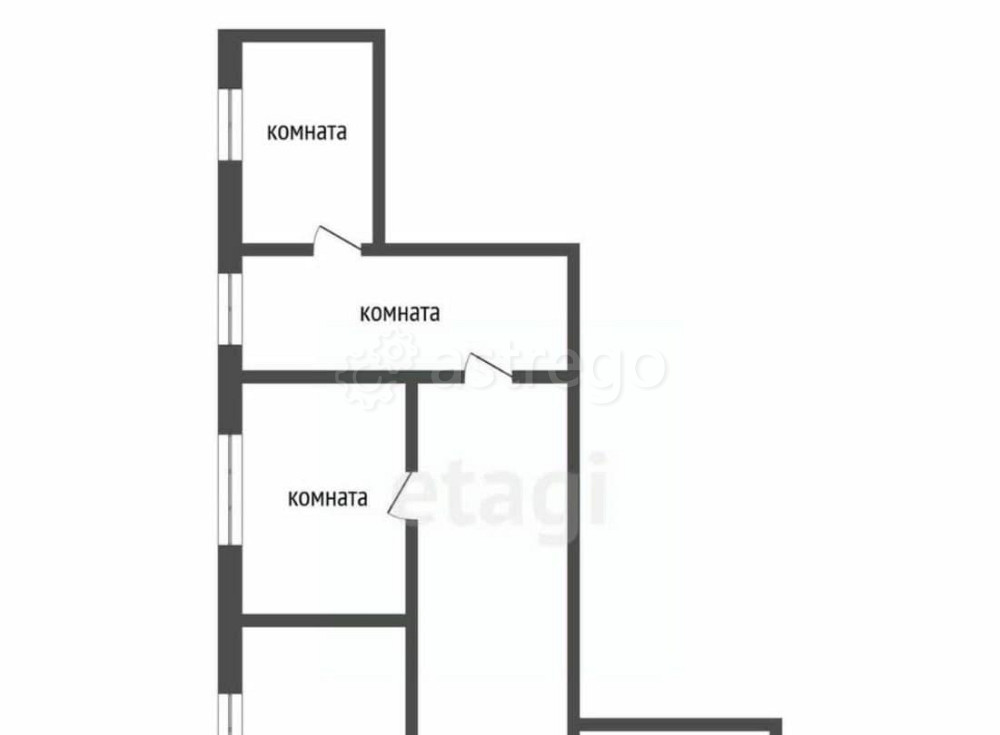 3-комн. квартира, 79.6 м2, 2/3 эт. Красноярск - изображение 5