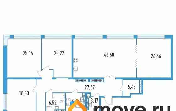 5-комн. квартира, 211 м2, 19/23 эт. Санкт-Петербург