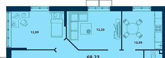 3-комн. квартира, 68.23 м2, 24/24 эт. Уфа