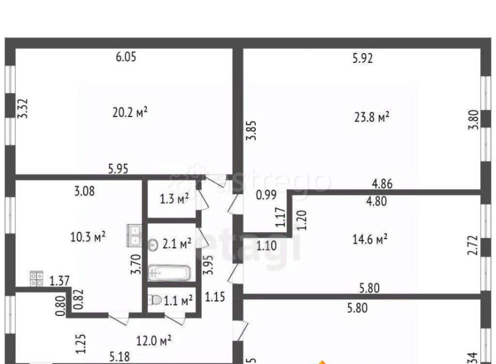 4-комн. квартира, 110 м2, 5/5 эт. Санкт-Петербург - изображение 7