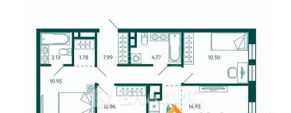 4-комн. квартира, 73.09 м2, 12/27 эт. Уфа - изображение 4