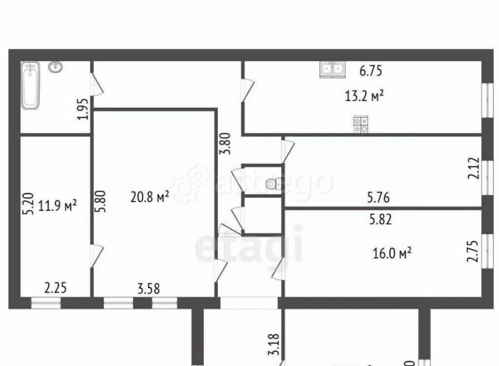 5-комн. квартира, 113.8 м2, 4/5 эт. Санкт-Петербург - изображение 3