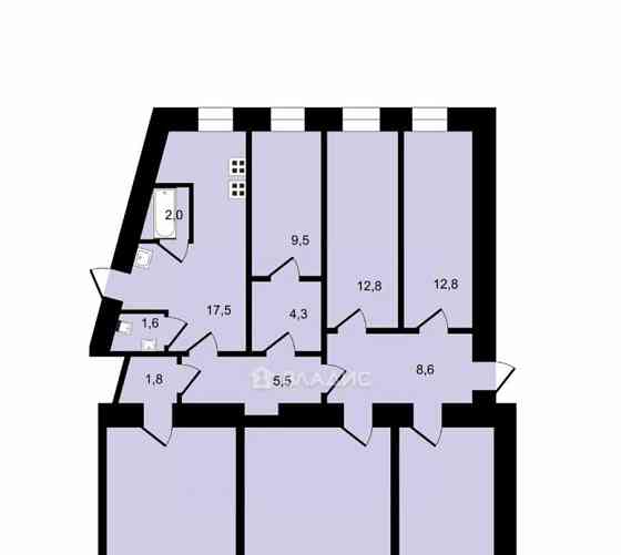 6-комн. квартира, 142.6 м2, 1/5 эт. Санкт-Петербург