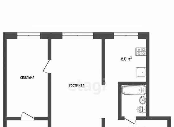2-комн. квартира, 42.4 м2, 4/5 эт. Норильск