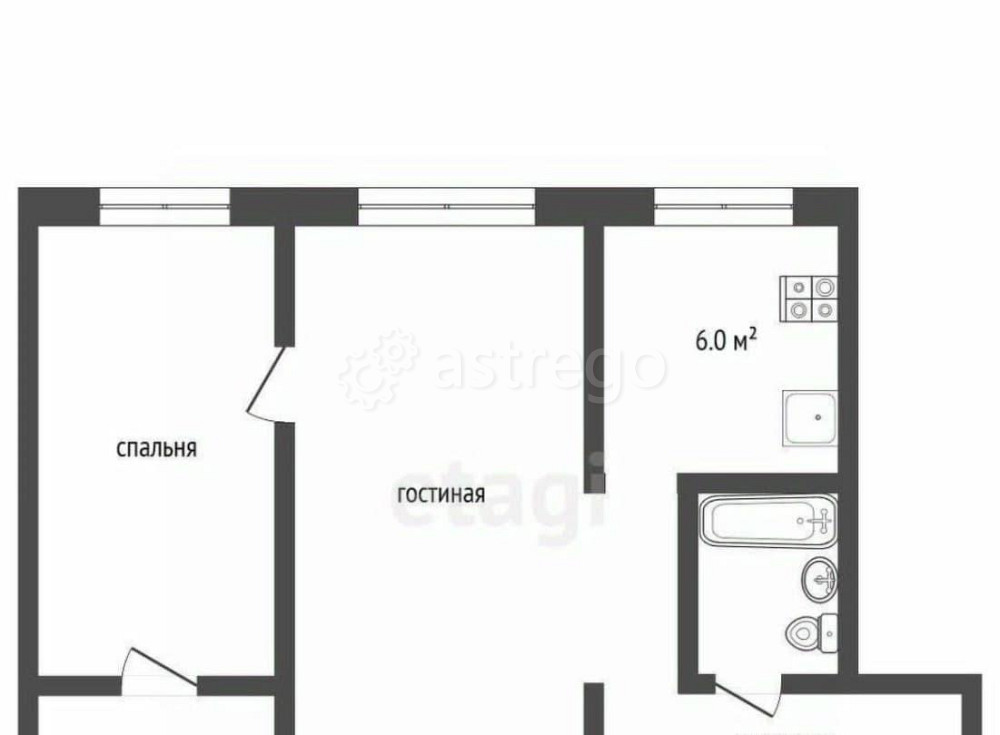 2-комн. квартира, 42.4 м2, 4/5 эт. Норильск - изображение 1