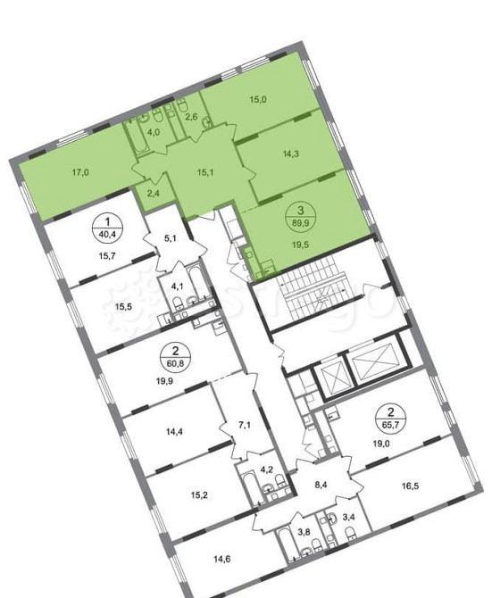 3-комн. квартира, 89 м2, 16/17 эт. Москва - изображение 4