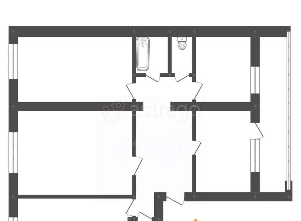 4-комн. квартира, 75.9 м2, 4/5 эт. Белогорск - изображение 2