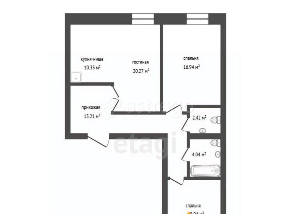 3-комн. квартира, 83.7 м2, 2/8 эт. Красноярск - изображение 7