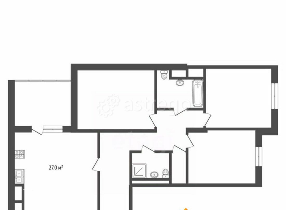 4-комн. квартира, 115 м2, 24/25 эт. Москва - изображение 4