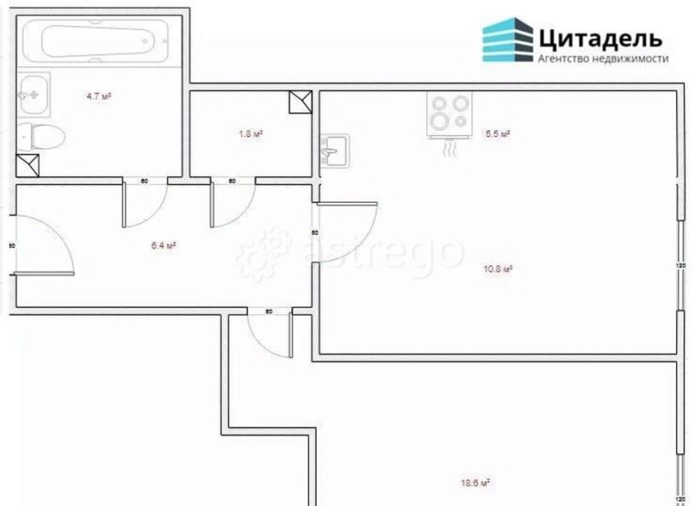 1-комн. квартира, 48.5 м2, 18/18 эт. Мытищи - изображение 7