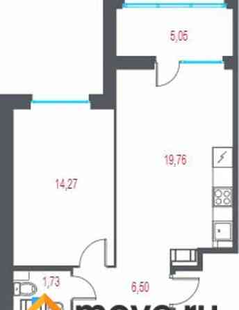2-комн. квартира, 58.97 м2, 5/10 эт. Санкт-Петербург
