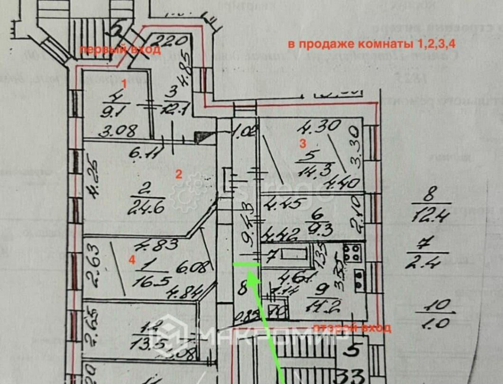 Комната, 24.6 м2, 4/6 эт. Санкт-Петербург - изображение 4