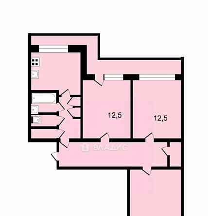 3-комн. квартира, 70.9 м2, 5/9 эт. Санкт-Петербург