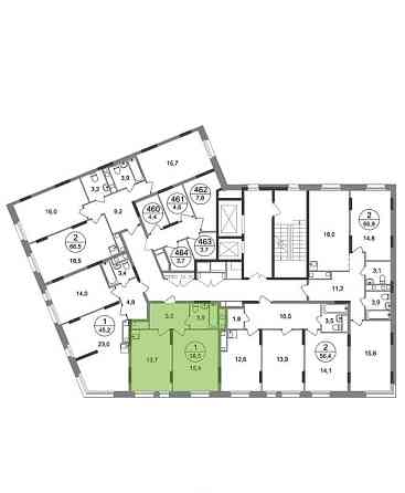 1-комн. квартира, 38 м2, 11/17 эт. Москва