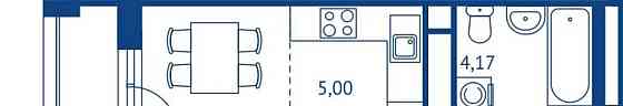Студия, 36.58 м2, 22/22 эт. Королев