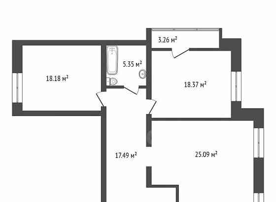 3-комн. квартира, 101 м2, 18/19 эт. Красноярск