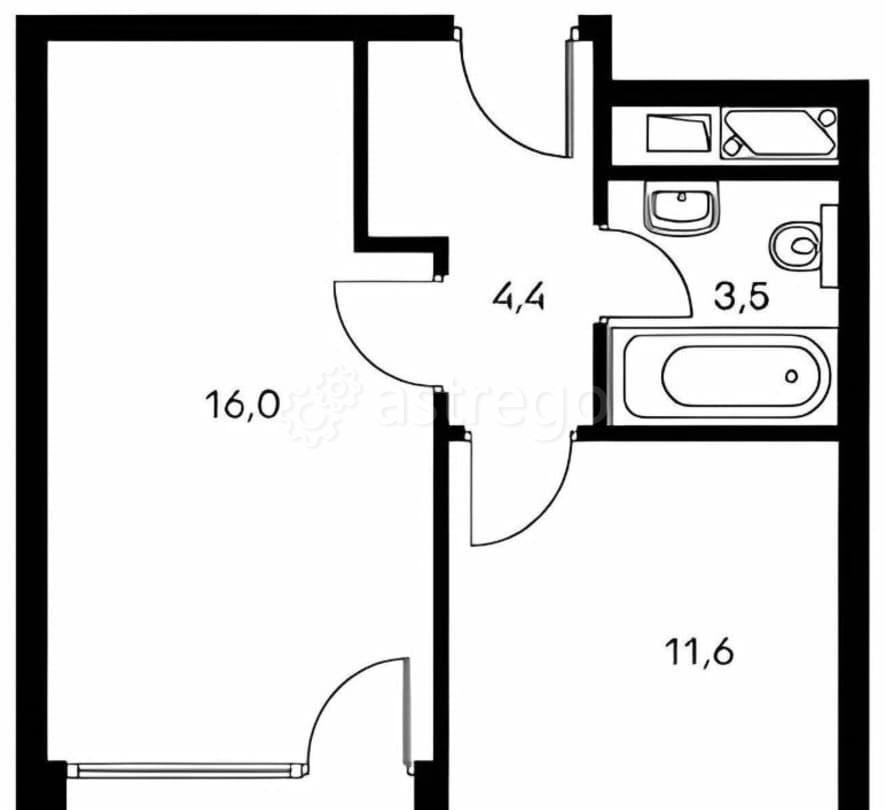 1-комн. квартира, 38 м2, 6/20 эт. Москва - изображение 5