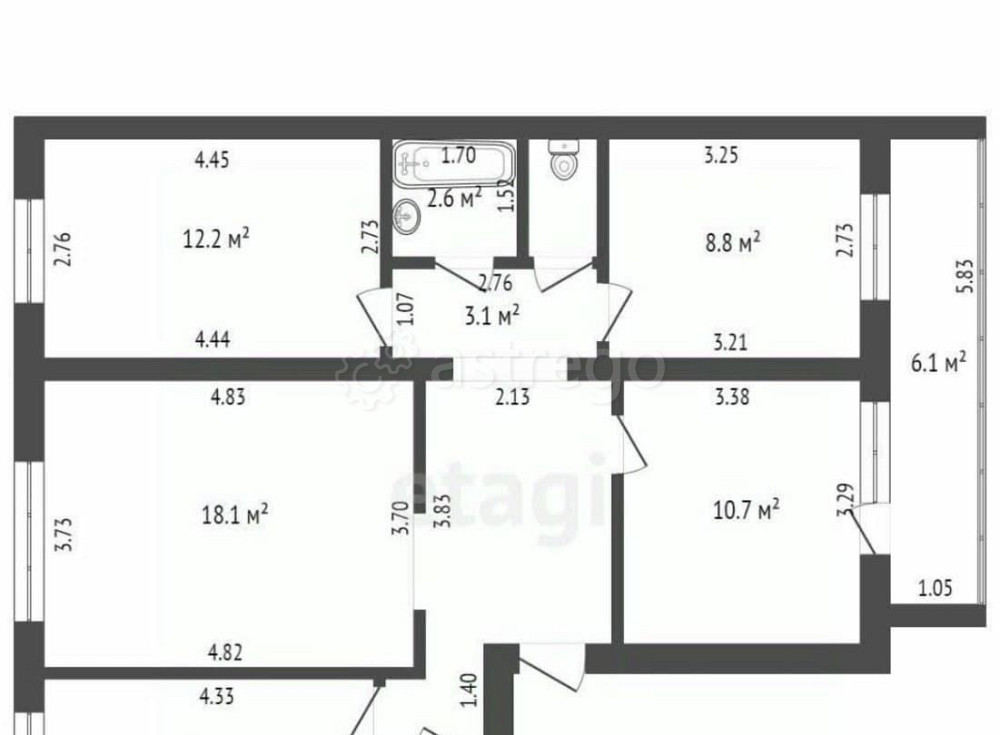 4-комн. квартира, 76.4 м2, 4/5 эт. Уфа - изображение 5