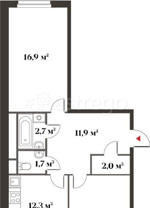 2-комн. квартира, 64.6 м2, 2/6 эт. Красногорск - изображение 7