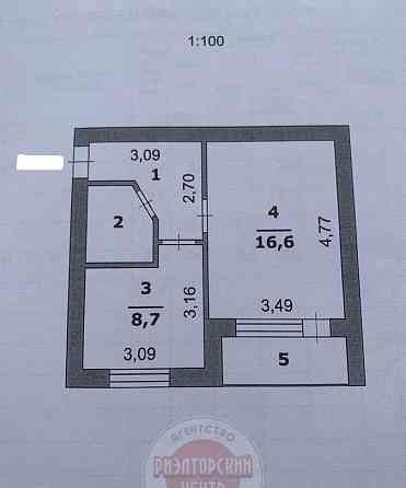 1-комн. квартира, 34.4 м2, 2/3 эт. Северный