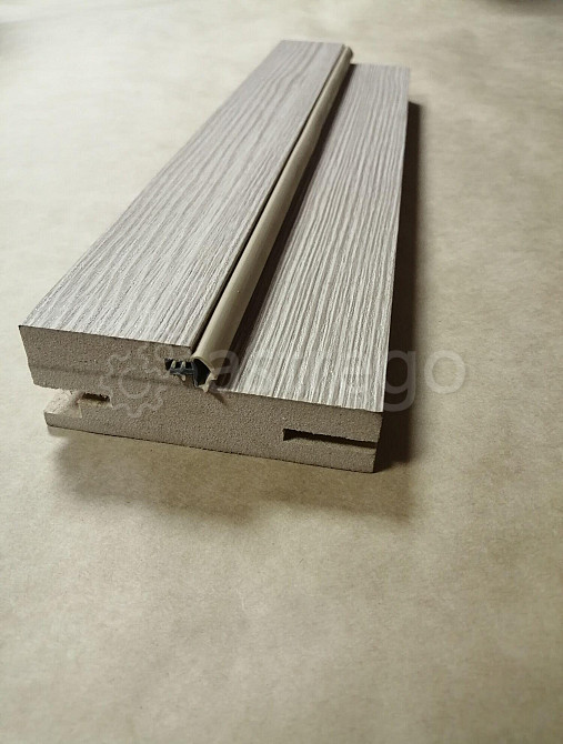 Дверная коробка Экошпон МДФ телескопические 28х70х2070 мм прямая лиственница мокко, дуб неаполь, ясе Екатеринбург - изображение 1