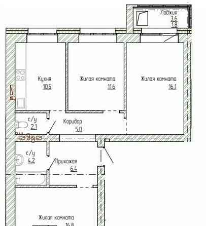 3-комн. квартира, 77.8 м2, 5/14 эт. Новоалтайск