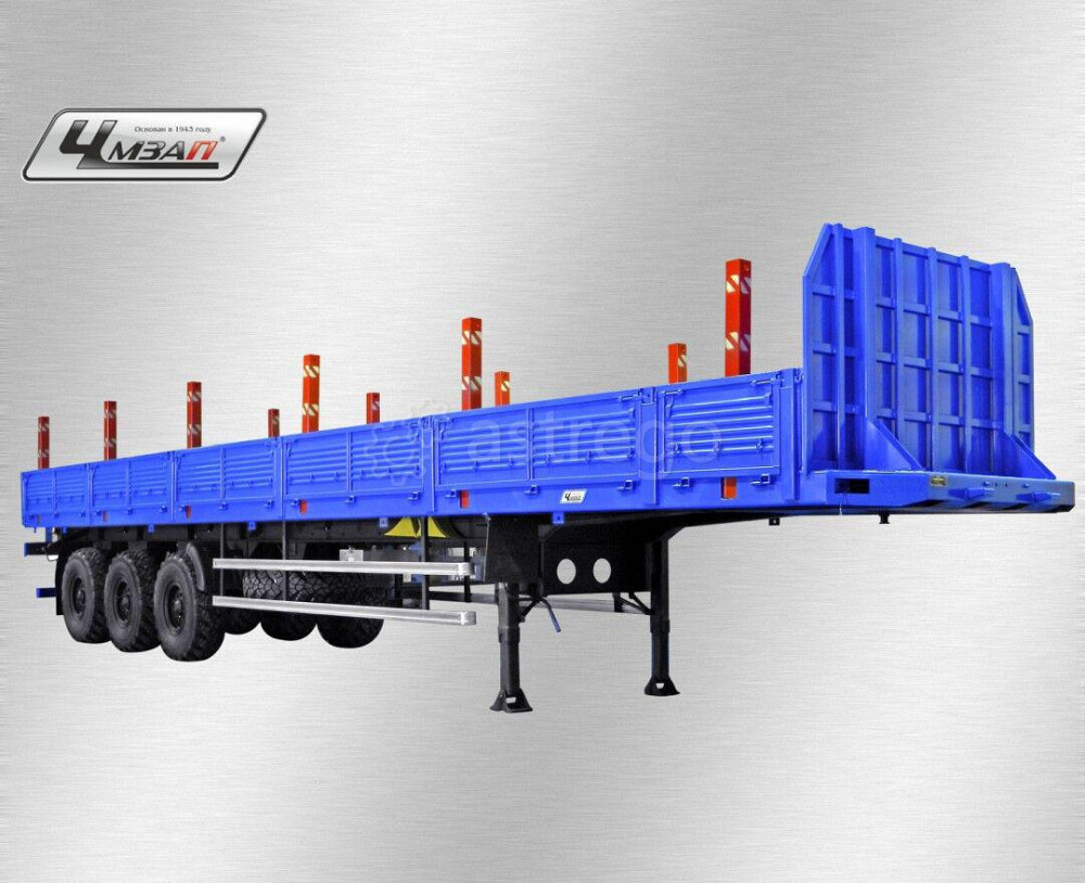 Полуприцеп ЧМЗАП-99064-020-К53 п/п бортовой с раздвижными кониками под тягач 6Х6 с КМУ Краснодар - изображение 1