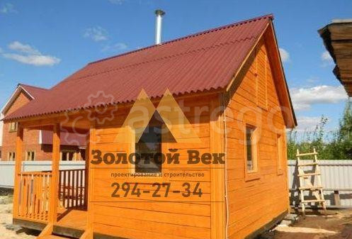 Каркасная баня 5х5 с крыльцом 1.5х2.5 м на свайном фундаменте Красноярск - изображение 1