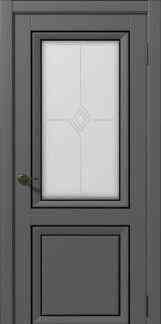 Дверь межкомнатная серия Муза ST модель Бета ПО 600х900 мм покрытие ПВХ Soft Touch, Soft Touch серый Чита