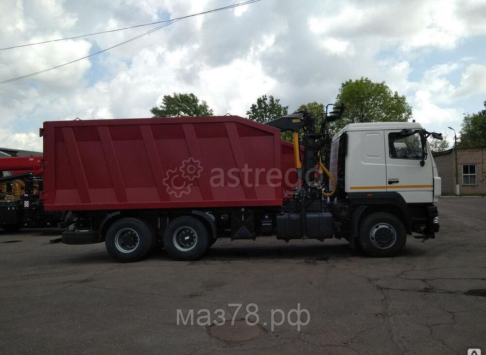 Ломовоз ЛМ-1М.7 на шасси МАЗ-6312С5-8525-012 Евро-5 с гидроманипулятором VM10L74 Велмаш Санкт-Петербург - изображение 1