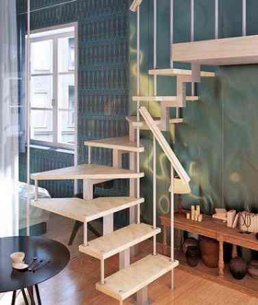 Модульная лестница малогабаритная Эксклюзив (c поворотом на 180) металлическая Новосибирск