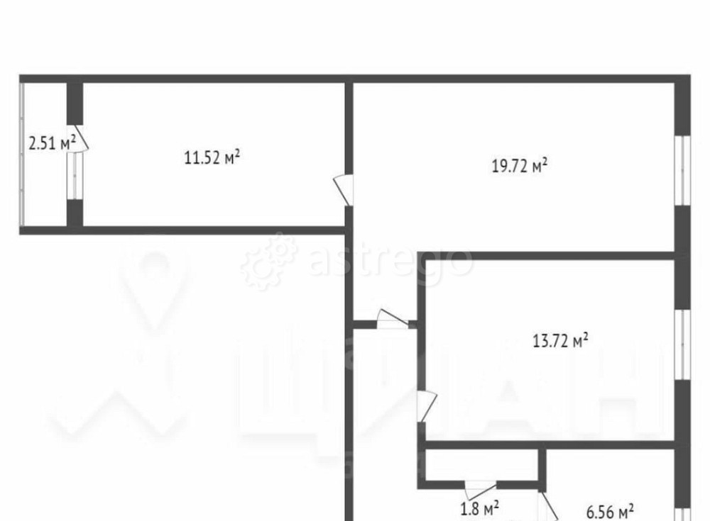 3-комн. квартира, 62.8 м2, 8/12 эт. Москва - изображение 3