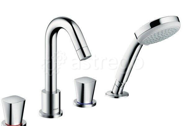 Смеситель для ванны и душа Hansgrohe, Logis, тип открывания воды - двухвентильный, тип установки - н Москва - изображение 1